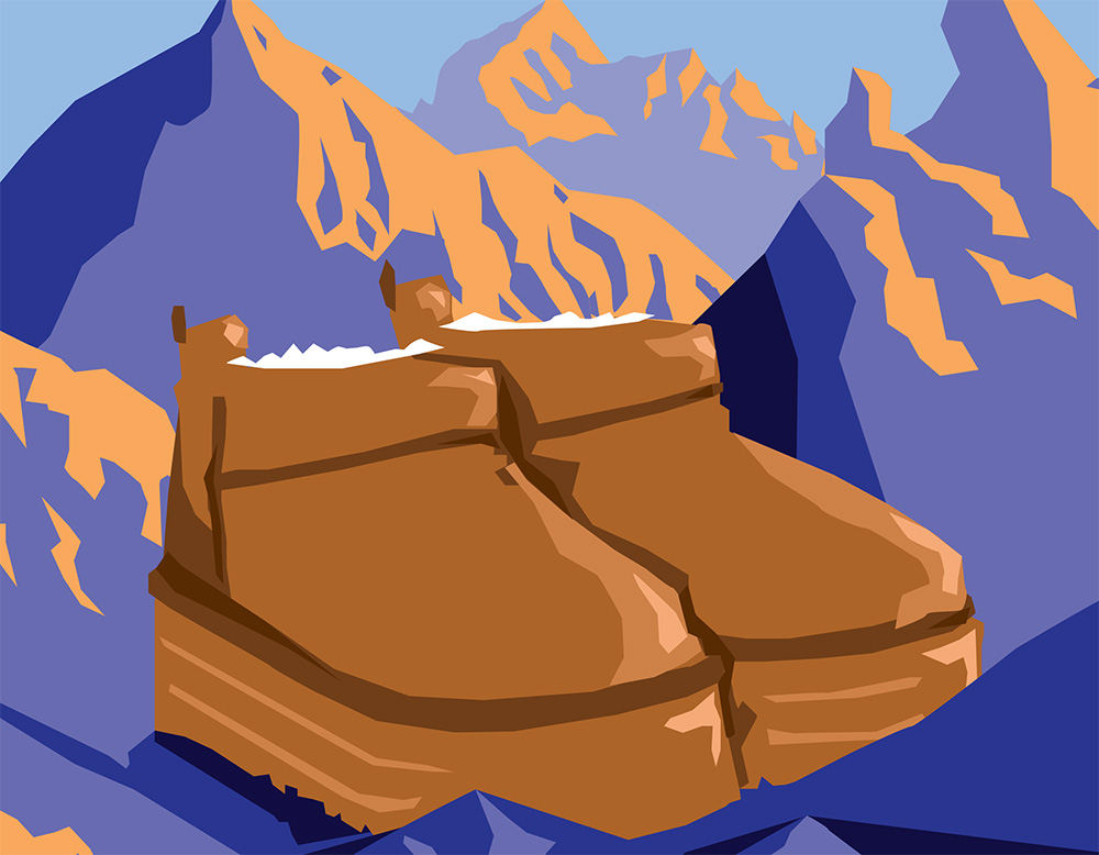 Ugg boot illustration.